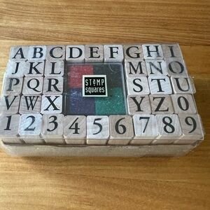 Alphabet and Number Stamp Set - Multicolor